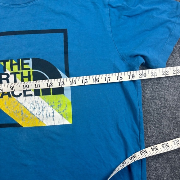 THE NORTH FACE Mens Blue Square Logo Short Sleeve T- Shirt size: Medium - Picture 7 of 7